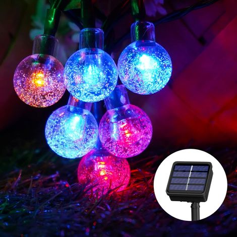Lichterkette für den Außenbereich, 8 Modi, solarbetrieben, 7 Meter, 50 LEDs, IP65 wasserdicht, für Garten, Terrasse, Dekoration (1/5)