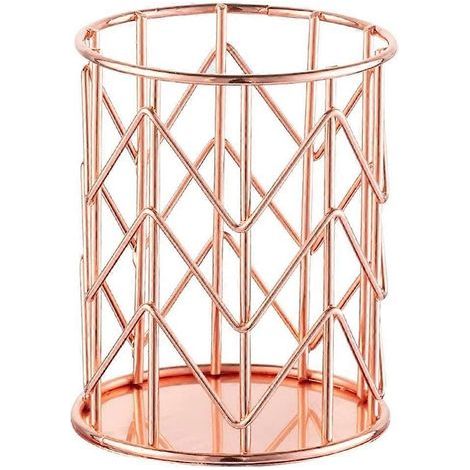 Porte-stylos, rangement pour pinceaux de maquillage, seau cylindrique creux, organisateur de papeterie et de cosmétiques, style W (1/5)