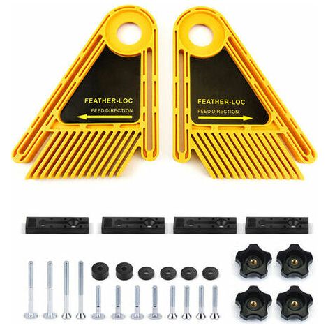 royaluxe - 2x Featherboards Spring Loc Board pour scies à table et tables de toupie Outils de clôture Joints à onglet Jauge Fente Fenêtres et portes DIY (1/5)