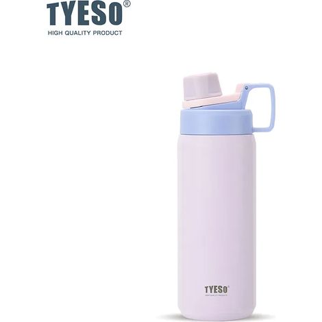 (Violet, 600 ml) Bouteille d'eau de sport en acier inoxydable, isotherme, étanche et portable. (1/2)