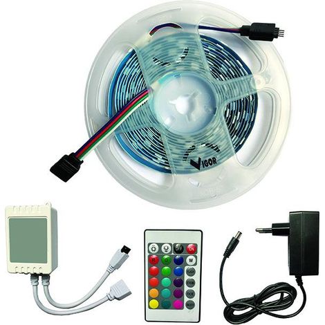 Vigor Striscia a Led Bruco-XL Multicolore 5 Metri 24w-rgb (1/2)