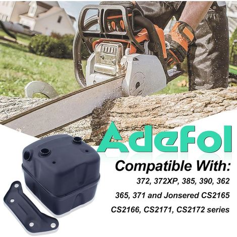 Auspuff-Kit für Husqvarna 371, 372XP, 385 und 390XP Serie, Auspuffschalldämpfer + Halterung + Dichtung + Kühlplatte, Kettensägenzubehör (1/4)