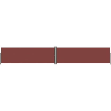 Auvent paravent store brise-vue latéral rétractable de patio jardin terrasse balcon protection visuelle écran 160 x 1000 cm marron (1/5)