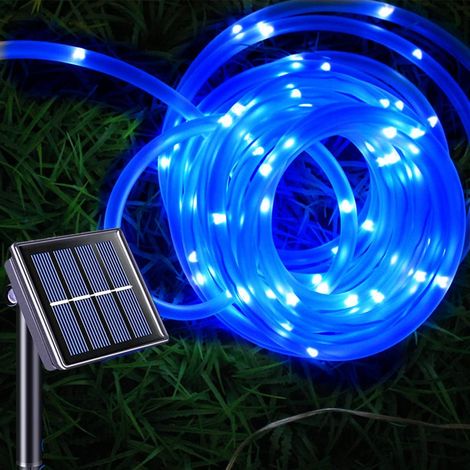 Guirlande lumineuse à LED, tube lumineux solaire, 7 m, 50 LED, étanche, guirlande lumineuse décorative pour extérieur, jardin, terrasse, vacances, cour, maison, fête de mariage, festival, Noël (1/5)