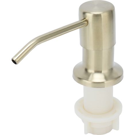 Distributeur de savon liquide pour évier de cuisine, tête de pompe encastrable avec tube prolongateur, accessoire de robinetterie, noir mat, acier inoxydable, 1 pièce. (1/5)