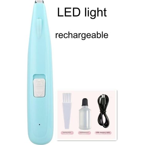 Tondeuse électrique pour poils d'animaux (chiens et chats), rechargeable par USB, sans fil, pour les pattes, les yeux et le visage.-AquaForge (1/4)