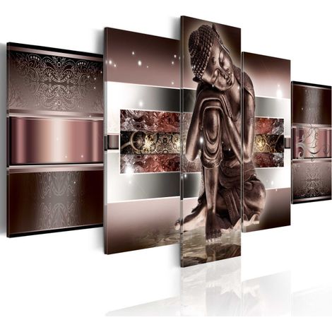 Tableau Imprimé "Sleeping Buddha in Reds" 100 x 200 cm (1/2)