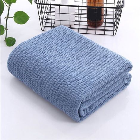 1 Couverture, motif tissé, polyester, respirante et légère, pour sieste et salon (1/3)