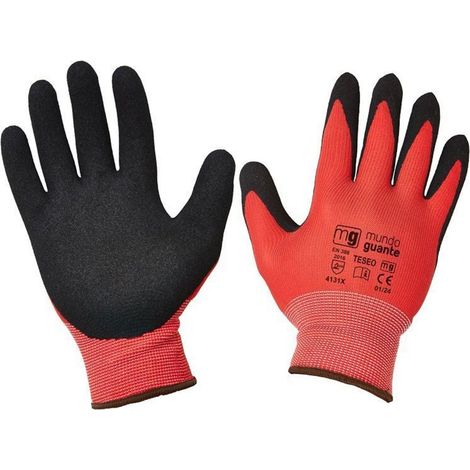 Guante Siferfoam Palma Nitrilo Sandy Rojo/Negro T-11 XXL