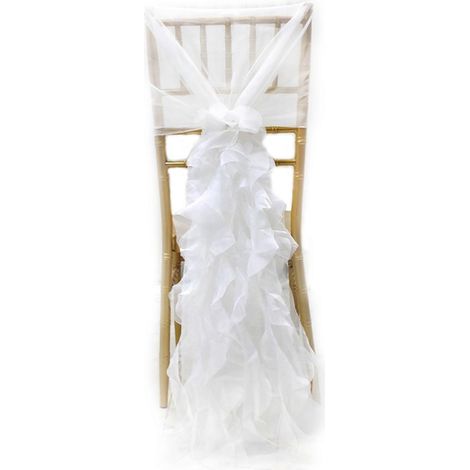 Chaises de cérémonie nuptiale en extérieur, déco florale sur dossier, guirlande de fil européen pour réception, ornement de chaise longue, parure de mariage (1/5)