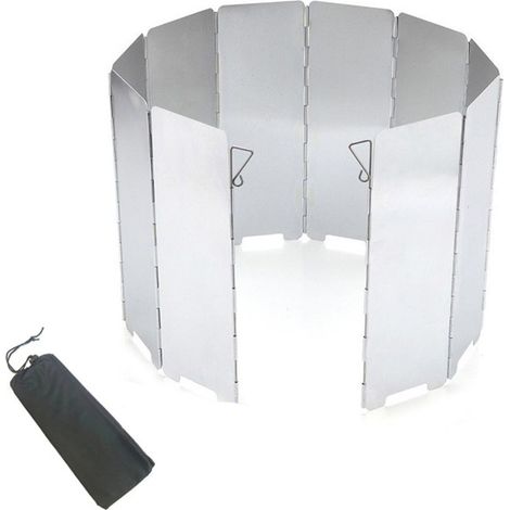 Pare-vent pour poêle pliable léger portable, pour camping pique-nique extérieur (1/5)