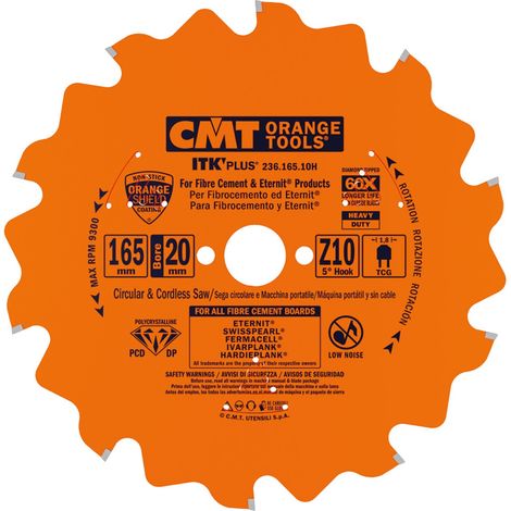 236.165.10H SIERRA CIRCULAR PARA MAT. ABRASIVOS DP 165X1.8/1.4X20 Z4 TCG