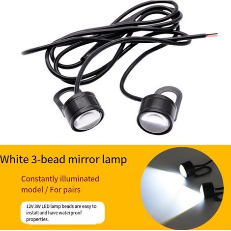 1 Set Neon-Spiegelleuchten im Adleraugen-Design Geeignet für Motorräder LED-Perlen stabile 12-V-Beleuchtung helle Neonbeleuchtung Geeignet für (1/5)
