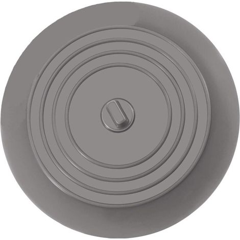 Bouchon de vidange de baignoire Bouchon de baignoire 6" Bouchon de vidange de baignoire en caoutchouc recyclable (gris), Ensoleillé (1/5)
