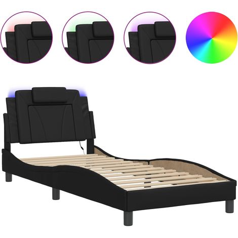 Maison Exclusive - Giroletto Viana con LED senza Materasso Nero 80x200 cm (1/5)