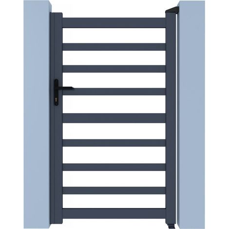 Cancello in alluminio forato "Marius" - 100 x 180 cm - Grigio