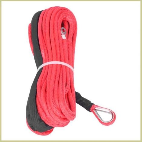 Corde de treuil - - 6mm x 15m - Résistance 7000 lbs - Pour SUV, Camions, ATV, UTV (1/4)