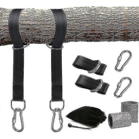 Kit de suspension pour balançoire d'arbre en acier inoxydable avec deux mousquetons en alliage de zinc (1/5)