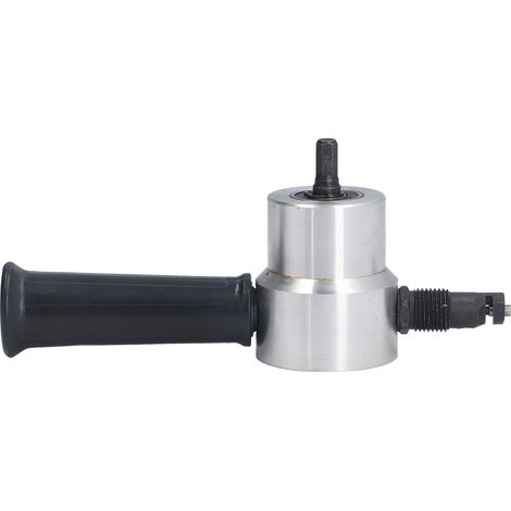 Grignoteuse à tôle à double tête avec réglage de la lame, accessoire de perçage multifonctionnel haute dureté, kit d'outils de grignotage de métaux (1/5)