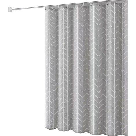Cortina De Ducha Geometrica - 150 X 180 Cm - Material EVA Y Poliester Grueso - Impermeable - Para Baño Y Decoracion - 1 Unidad (1/5)