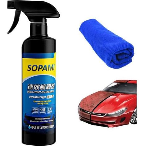 Spray Revêtement Voiture - Protection Haute Résistance Nanotechnologie - Lavage Sans Eau Réparation Rayures - 500 ml (1/4)