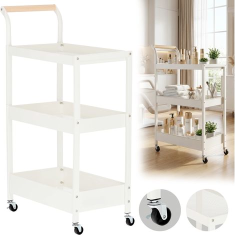 Chariot pour coiffure, cosmétiques, spa, salon de beauté, étagères, rack sur roulettes (1/5)