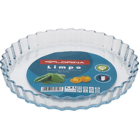 Molde para tarta de vidrio resistente al calor LIMPO, 27 x 27 x 3 cm.