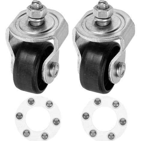 Roulettes de Cric Hydraulique 2 Tonnes en Métal, Lot de 2 Pièces Pivotantes pour Garage, Accessoires de Remplacement pour Levage Sécurisé et Stabilisation du Cric de Sol (1/5)