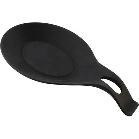 Repose-cuillère en silicone de grande taille, de qualité alimentaire, noir, porte-ustensiles de cuisine
