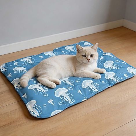 Cooling Mat for Dogs and Cats, Washable PVC Cooling Cushion Mattress, Durable Cooling Mat, Pet Blanket, Cooling Mattress, Bite-Proof, Breathable, Anti-Slip (1/5)