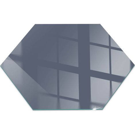 Plaque de protection en verre trempé décorative de protection de sol sous cheminée Couleur Bleu foncé h40 cm (1/5)