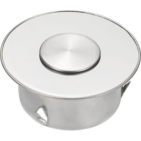 Schornsteinverschluss, perforierter Edelstahl-Schornsteinverschluss, Ø 63 mm, Tiefe 34 mm, Silber (1/5)