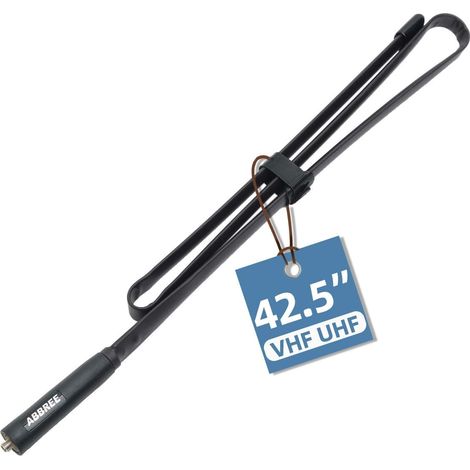 Antenne Radio Tactique - 1 Unité - Souple - Double Bande 144/430 MHz - Pour Baofeng UV-5R Et Quansheng - 108 cm Noir (1/5)