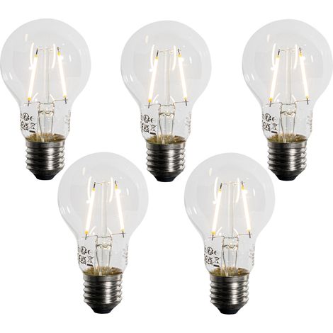 LUEDD Lot de 5 Ampoule LED E27 A60 avec détecteur crépusculaire 2,5W 250 lm 2200K