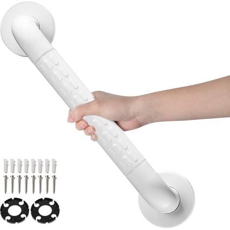 Barre d'appui WC 35cm,Poignée de sécurité baignoire,Barre de maintien murale acier inoxydable salle de bain,Poignée de douche pour senior/enfant (1/5)