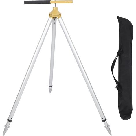 Trépied à prisme, portée en aluminium, personnel de nivellement GPS, Station totale, équipement d'arpentage, hauteur télescopique de 75 à 120cm (1/5)