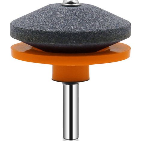 Affûteur de lame pour tondeuse orange, outil d’affûtage pour tondeuse à gazon, s’adapte à toute perceuse