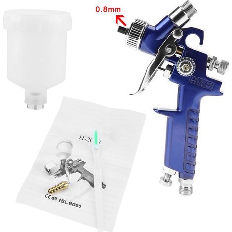 H-2000A Pistolet pneumatique professionnel avec buse de 0,8 mm, 125 ml, pour la réparation de peinture automobile (0,8 mm) (1/5)