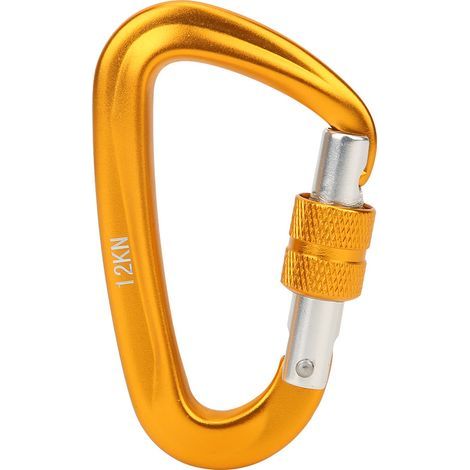 Mousqueton en acier inoxydable D, boucle portable pour équipement de camping et d'escalade (1/4)