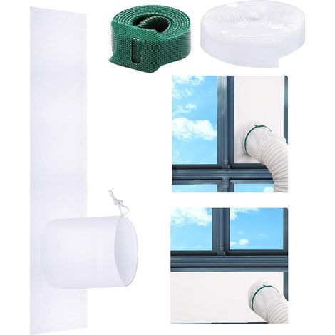Kit Fenêtre Climatiseur Portable Économie D'Énergie Résistant À L'Usure  Ensemble Tissu Fermeture Pour Fenêtre À Battants Pour Chambre, Salon Et Maison Avec (1/5)