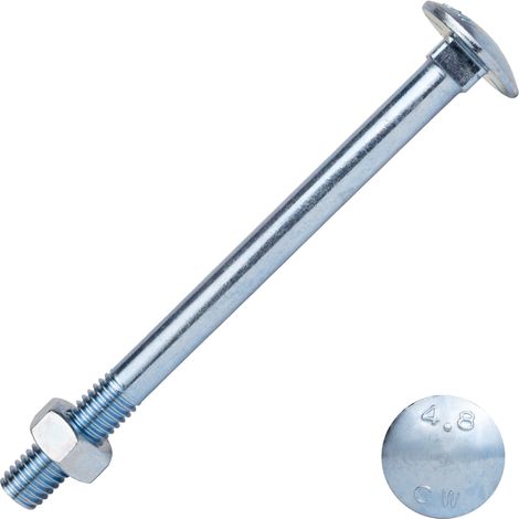 Boulon TRCC galvanisé M8 x 100 mm - 100 pièces