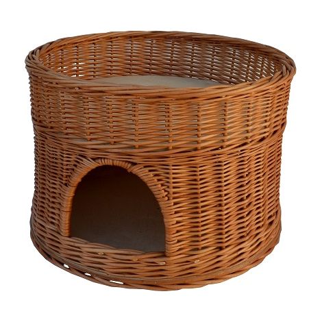 Casa de mimbre para gatos con dos camas 52 (1/4)