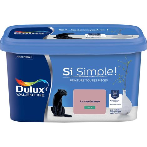 Peinture toutes pièces Si Simple Aspect Satin - Le Rose Intense 2,5 L - Dulux Valentine