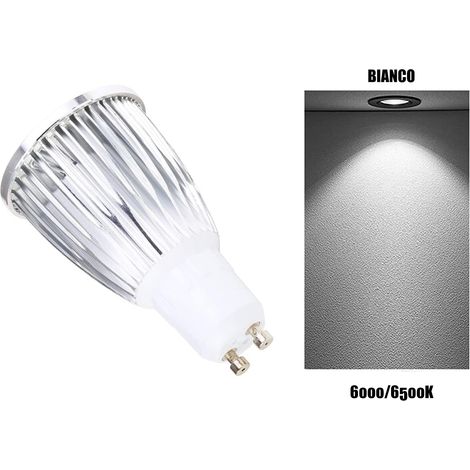 Faretto Led Luce Fredda Cob 7W Attacco GU10 560LM Bianco Lampada Interno Faro (1/5)