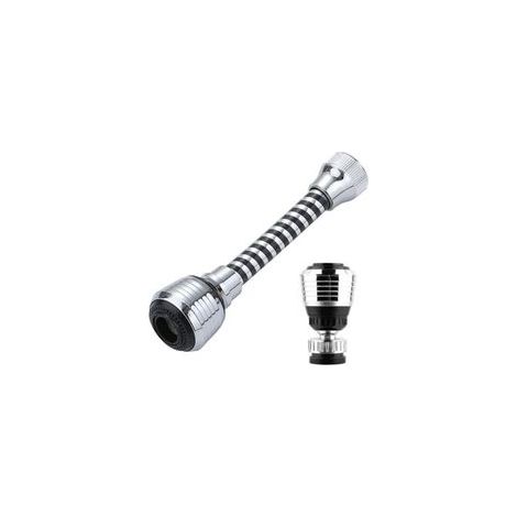 Tubos de extensión para grifo de 2 piezas con aireador, tubo giratorio de 360°, accesorios para grifo, grifo de cocina giratorio que ahorra agua, compatible con la mayoría de grifos de cocina y baño.