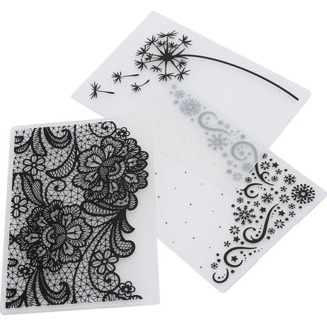 Lot de 3 pochettes à gaufrer en plastique pour la création de cartes, le scrapbooking et les loisirs créatifs. (1/5)