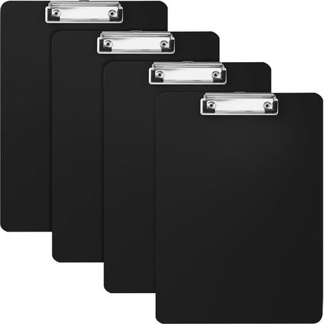 Pack of 4 A4 Clipboard with Sturdy Metal Clip (1/5)