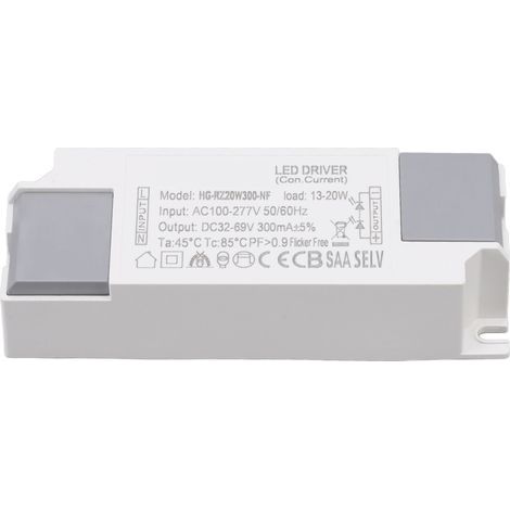 Alimentation LED 100-277V AC vers 32-69V DC, transformateur pour bandes lumineuses et lampes intérieures/extérieures (1/5)