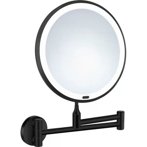 Smedbo Kosmetikspiegel mit LED. Schwarz. Wandmontage Standmodell. X7. ZB626 (1/2)