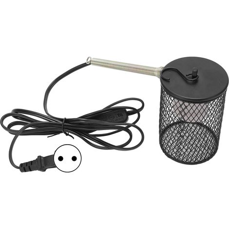 Abat-jour chauffant professionnel sécurisé pour reptiles - Prévention des brûlures, idéal pour tortues et lézards, lampe isolation, prise UE 220V (1/5)